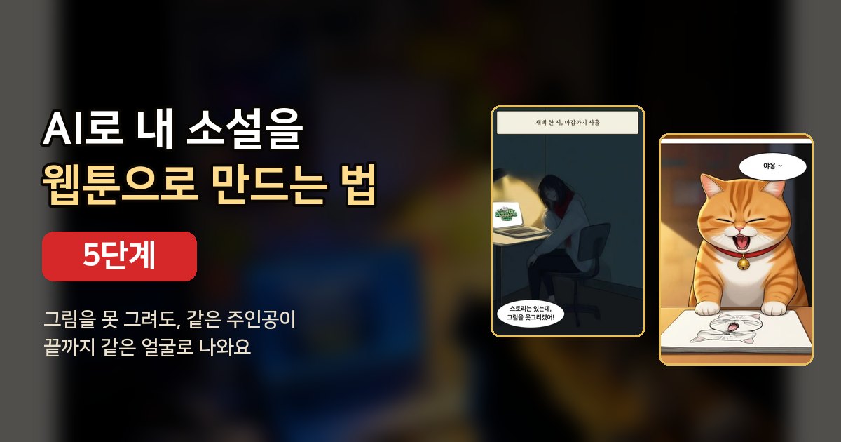 AI로 내 소설을 웹툰으로 만드는 법 5단계 표지